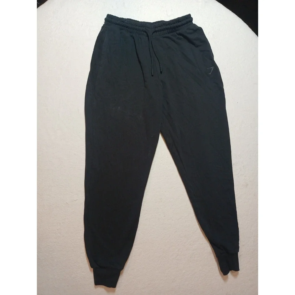 Gymshark Joggers Mens Small 26x26 Black Athleisure Sweatpants Workout Active Gym